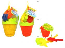 ENSEMBLE DE PLAGE 6 PIÈCES AVEC SEAU ET ACCESSOIRES
